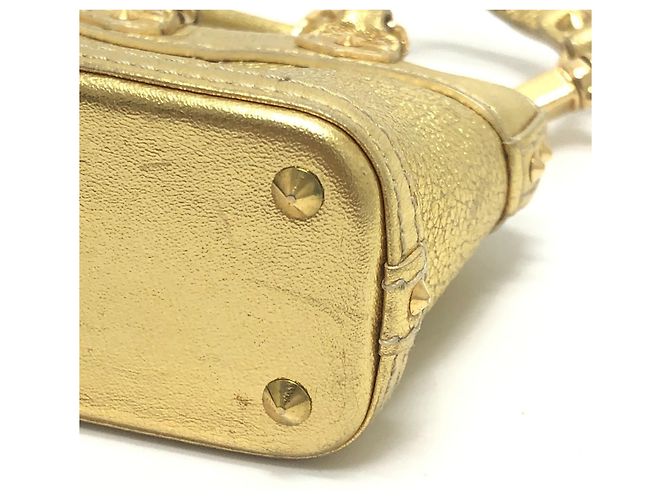 Pochette portachiavi Mini Lockit Louis Vuitton D'oro - vista 6