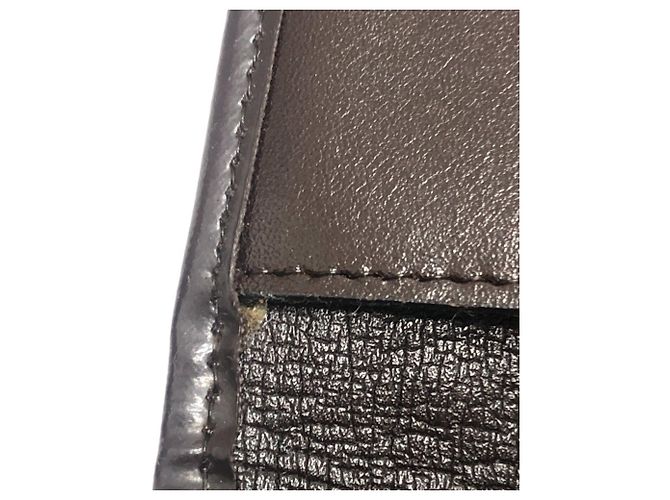 Cartera tríptico Christian Dior estampado Trotter marrón Castaño - vista 14
