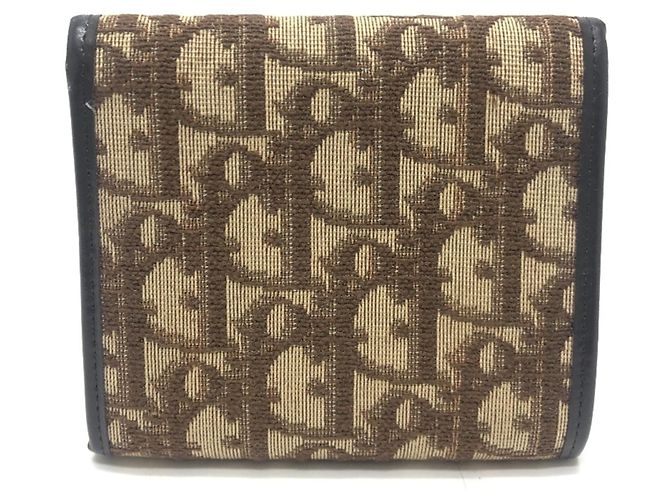 Cartera tríptico Christian Dior estampado Trotter marrón Castaño - vista 2
