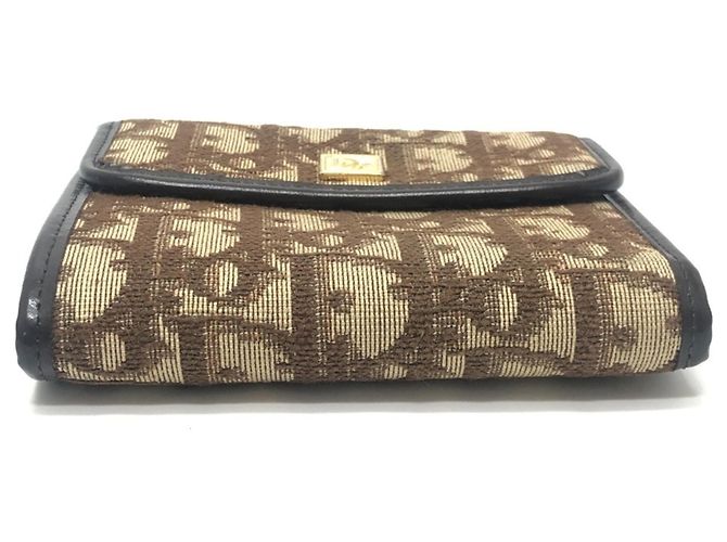 Cartera tríptico Christian Dior estampado Trotter marrón Castaño - vista 5