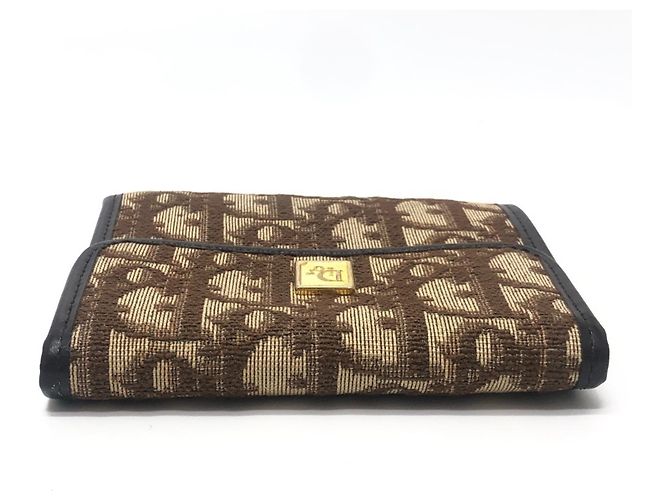 Cartera tríptico Christian Dior estampado Trotter marrón Castaño - vista 6