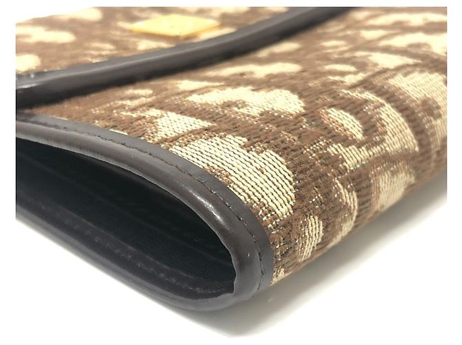 Cartera tríptico Christian Dior estampado Trotter marrón Castaño - vista 8