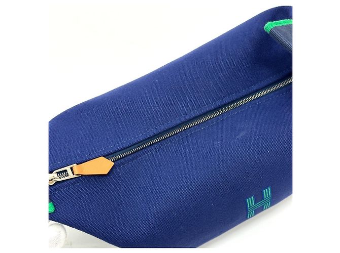 Hermès Borsa Vanity Hermes Bride-à-Blac PM Nero Blu - vista 11