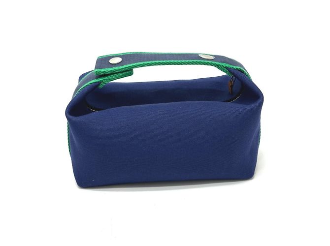 Hermès Borsa Vanity Hermes Bride-à-Blac PM Nero Blu - vista 2