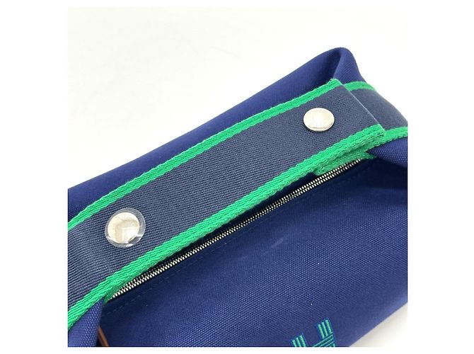 Hermès Borsa Vanity Hermes Bride-à-Blac PM Nero Blu - vista 9