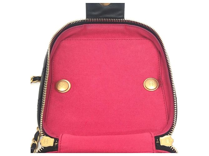 Chanel AS3228 Matelassé Coco Mark 2-Way Vanity Bag Nero - vista 15
