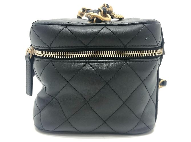 Chanel AS3228 Matelassé Coco Mark 2-Way Vanity Bag Nero - vista 4