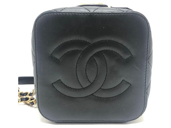 Chanel AS3228 Matelassé Coco Mark 2-Way Vanity Bag Nero - vista 5