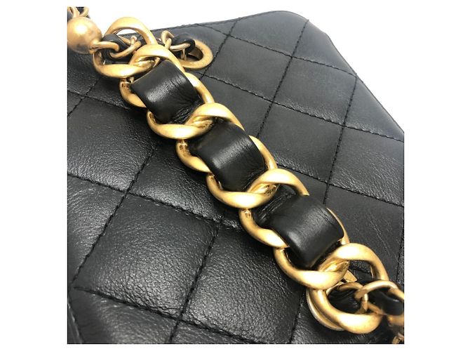 Chanel AS3228 Matelassé Coco Mark 2-Way Vanity Bag Nero - vista 9