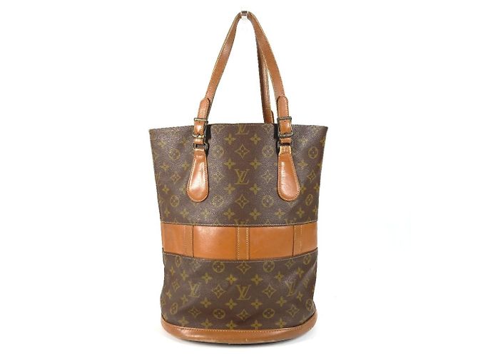 Borsa Bucket Louis Vuitton Monogram GM Marrone Monogramma - vista 2