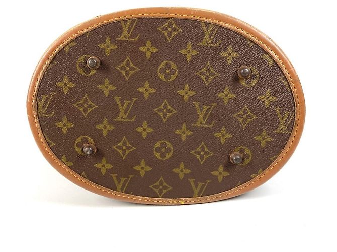 Borsa Bucket Louis Vuitton Monogram GM Marrone Monogramma - vista 5