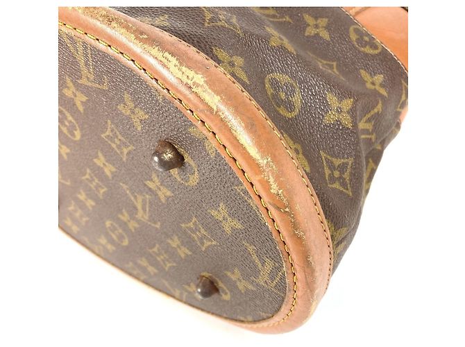 Borsa Bucket Louis Vuitton Monogram GM Marrone Monogramma - vista 6
