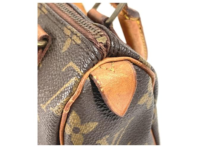 Borsa Louis Vuitton Monogram Mini Speedy Marrone Monogramma - vista 10