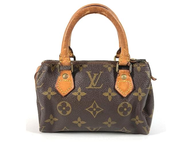 Borsa Louis Vuitton Monogram Mini Speedy Marrone Monogramma - vista 2