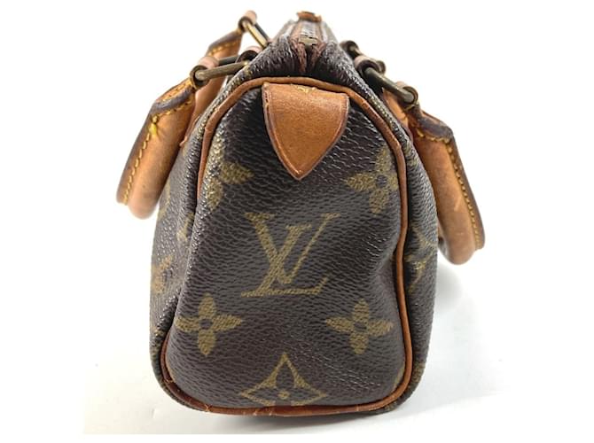Borsa Louis Vuitton Monogram Mini Speedy Marrone Monogramma - vista 3