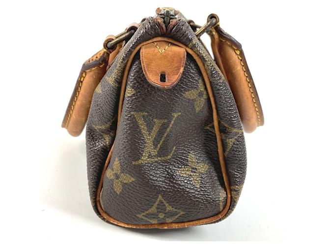 Borsa Louis Vuitton Monogram Mini Speedy Marrone Monogramma - vista 4