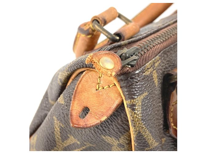 Borsa Louis Vuitton Monogram Mini Speedy Marrone Monogramma - vista 9