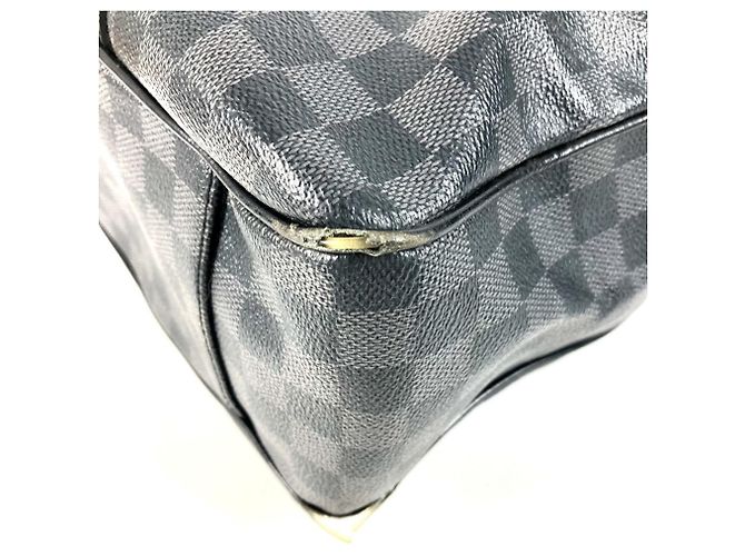 Borsa Tote Louis Vuitton Damier Graphite Tadao Nero - vista 10