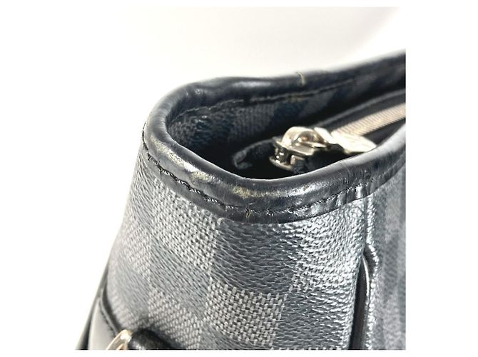 Borsa Tote Louis Vuitton Damier Graphite Tadao Nero - vista 11