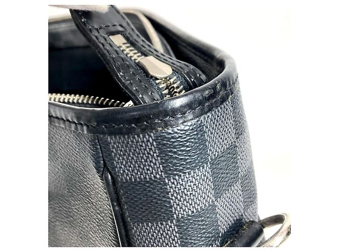 Borsa Tote Louis Vuitton Damier Graphite Tadao Nero - vista 14
