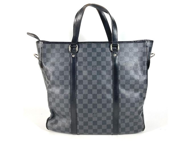 Borsa Tote Louis Vuitton Damier Graphite Tadao Nero - vista 2