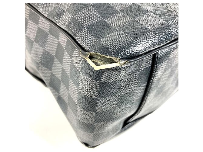 Borsa Tote Louis Vuitton Damier Graphite Tadao Nero - vista 7