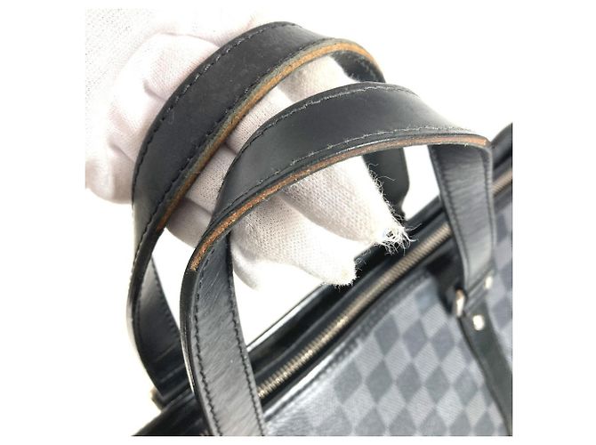 Borsa Tote Louis Vuitton Damier Graphite Tadao Nero - vista 8