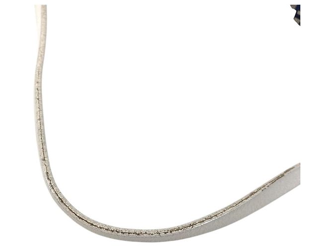 Borsa Fendi Zucchino Logo Flap Bag Bianco Blu navy - vista 10