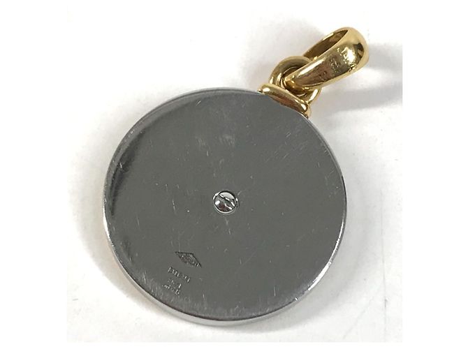 Bulgari Collana Horoscope Logo in oro 18K e acciaio inossidabile Bvlgari Argento D'oro - vista 2