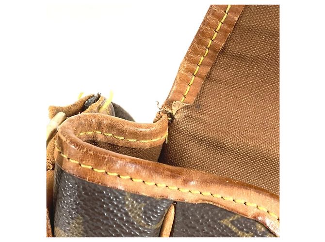 Borsa a tracolla Louis Vuitton Monogram Gibecière GM Flap Marrone Monogramma - vista 14