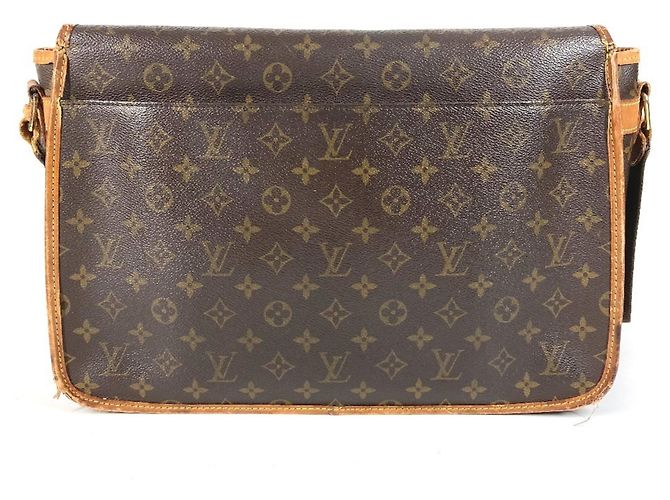 Borsa a tracolla Louis Vuitton Monogram Gibecière GM Flap Marrone Monogramma - vista 2