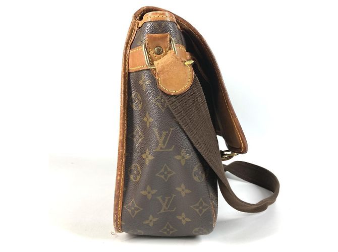 Borsa a tracolla Louis Vuitton Monogram Gibecière GM Flap Marrone Monogramma - vista 4