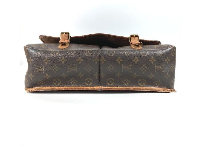 Borsa a tracolla Louis Vuitton Monogram Gibecière GM Flap Marrone Monogramma - vista 5
