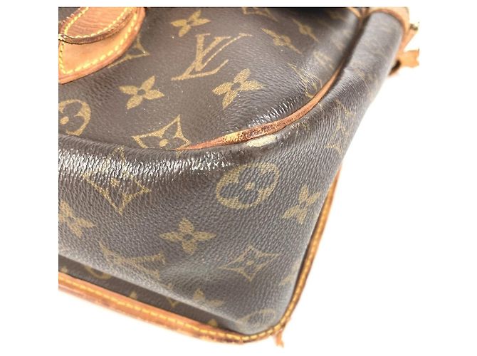 Borsa a tracolla Louis Vuitton Monogram Gibecière GM Flap Marrone Monogramma - vista 6