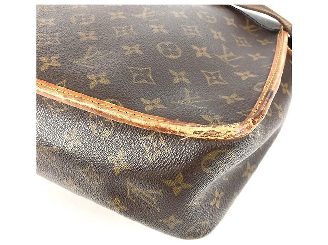 Borsa a tracolla Louis Vuitton Monogram Gibecière GM Flap Marrone Monogramma - vista 8