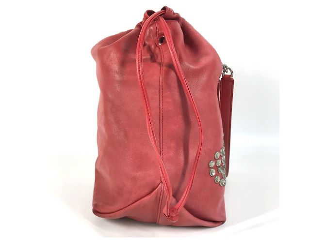 Borsa a tracolla Teddy Studded Logo Heart con catena Yves Saint Laurent Rosso - vista 4