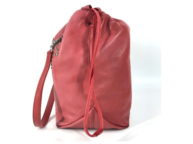Borsa a tracolla Teddy Studded Logo Heart con catena Yves Saint Laurent Rosso - vista 5