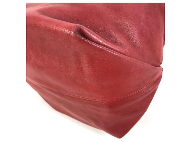 Borsa a tracolla Teddy Studded Logo Heart con catena Yves Saint Laurent Rosso - vista 7