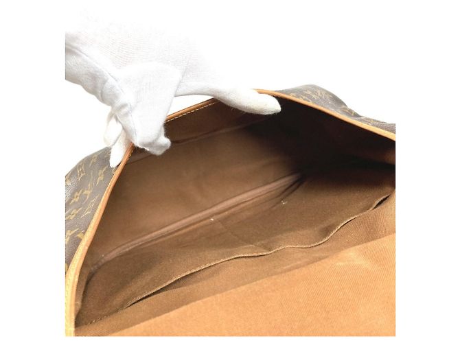 Borsa Louis Vuitton Monogram Saumur 35 Marrone Monogramma - vista 14