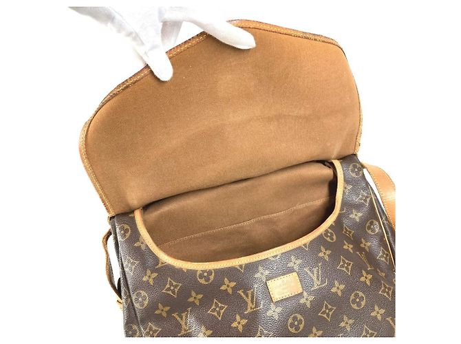 Borsa Louis Vuitton Monogram Saumur 35 Marrone Monogramma - vista 15