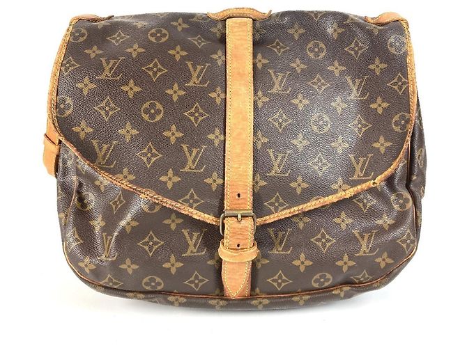 Borsa Louis Vuitton Monogram Saumur 35 Marrone Monogramma - vista 2
