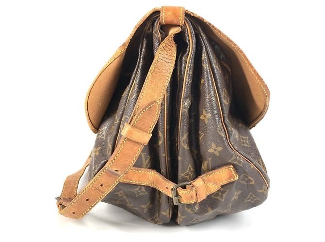 Borsa Louis Vuitton Monogram Saumur 35 Marrone Monogramma - vista 3
