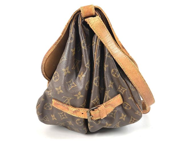 Borsa Louis Vuitton Monogram Saumur 35 Marrone Monogramma - vista 4