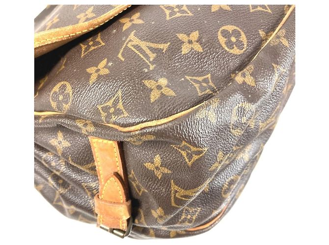 Borsa Louis Vuitton Monogram Saumur 35 Marrone Monogramma - vista 7