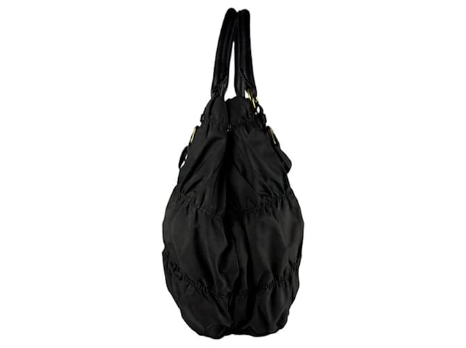 Borsa in nylon e pelle Prada nera e verde Nero - vista 2
