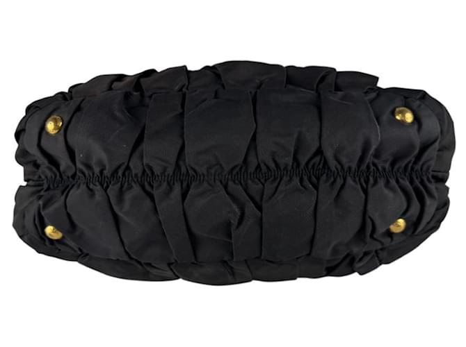 Borsa in nylon e pelle Prada nera e verde Nero - vista 4