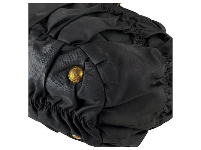 Borsa in nylon e pelle Prada nera e verde Nero - vista 8