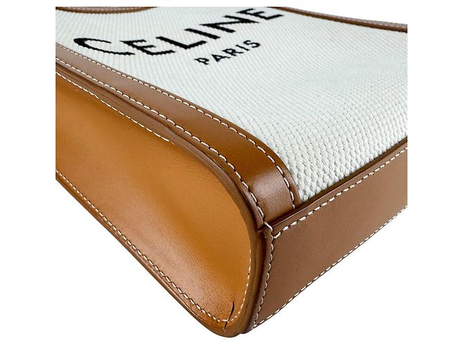 Céline Celine Mini Vertical Cabas Schultertasche Braun Roh - Ansicht 9