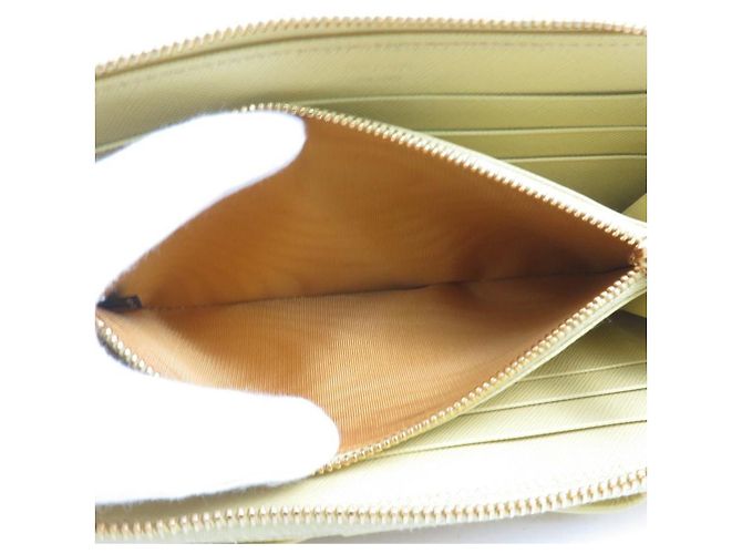 Cartera larga de cuero amarillo Prada - vista 4