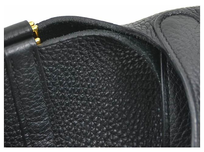 Hermès Borsa Hermes Picotin Lock PM 18 in pelle Taurillon Clemence nera Nero - vista 10